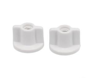 Paquete de 2 tuercas traseras para asiento de inodoro para tornillo de 6 mm, plástico, fijación inferior, accesorios de tapa de inodoro para bisagras de asiento de inodoro de montaje superior