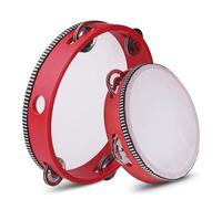 Paquete de 2 unidades, con campana de metal de una sola fila (rojo) tambor de percusión de tambor de percusión lunar musical juguete para niños adultos