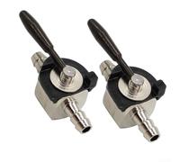 Paquete de 2 válvulas de cierre de combustible, interruptor de gas de metal de 1/4 pulgadas para cortacésped, generador Go Kart, componente en línea resistente