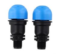 Paquete de 2 válvulas de liberación de aire de 3/4 pulgadas y 1 pulgada para NPT, alivio automático de aire para riego, sistemas de goteo, césped y agricultura, construcción de polipropileno, gestión