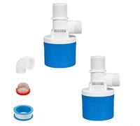 Paquete de 2 válvulas flotantes automáticas para tanque de agua con tamaños de rosca de 1/2 pulgada, 3/4 pulgadas y 1 pulgada para sistemas de riego de acuarios (B)
