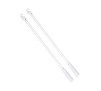 Paquete de 2 varillas de fibra de vidrio para persianas, barra de cortina blanca de 30 cm, accesorios de cortina de fibra de vidrio con gancho y accesorios de agarre