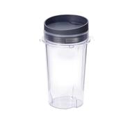 Paquete de 2 vasos 16 oz con tapas planas, compatibles licuadoras individuales Nutri Ninja. Repuestos