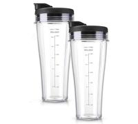 Paquete de 2 vasos de repuesto con fundas para la batidora Ninja - Compatible con los modelos de robot de cocina y batidora Ninja CB350EU, BN800EU, BN750EU, BN650EU, BN495EU, CB100EU