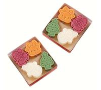 Paquete de 2 velas de regalo navideñas, juego de regalo de velas aromáticas con forma creativa de para Navidad