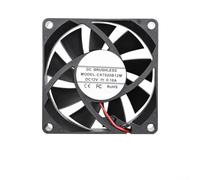 Paquete de 2 ventiladores de refrigeración de 70 x 70 x 20 mm, ventilador de caja de alto flujo de aire de 12 V 3200 rpm, rodamiento de bolas dual silencioso para fuente de alimentación de PC (5 V)