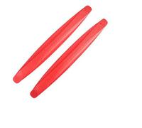 Paquete de 2, WeFoonLo Universal Rubber Anticollision Car Corner Bumper Guard protector anti-Scratch tiras pegatina (Rojo)