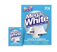 Paquete de 2 x 20 sábanas de lavandería Mega White - Quitamanchas de ropa, paño de limpieza para lavar la ropa y evitar que el color se corra y protege el brillo, quitamanchas de color