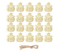 Paquete De 20 Adornos Colgantes Hechos A Mano Halloween Madera Elegantes Manualidades Para Decoración Del Hogar Aula Fiesta Juego Adornos Colgantes Madera Para Halloween