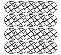 Paquete de 20 almohadillas de malla de drenaje de material ABS para uso con plástico de arcilla y macetas esmaltadas para ayudar a la salud de las raíces (12 cm)