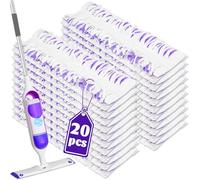 Paquete de 20 almohadillas desechables compatibles con almohadillas Swiffer Power Mop de repuesto para recambios de mopa Swiffer Power, recambios de almohadillas de fregona multisuperficie