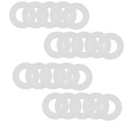 Paquete de 20 arandelas de sellado de base de válvula de descarga 816.418.00.1 compatibles con GEBERIT sello de válvula de descarga de goma de silicona, arandelas transparentes de reparación de