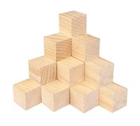 Paquete de 20 bloques de madera para manualidades, cubos de madera de pino de 6 x 6 x 6 cm, cubos de madera para pintura, sellos, decoración, proyectos de bricolaje y regalos personalizados, por