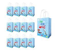 Paquete de 20 bolsas de dulces The Big One O Fish Ally 1 bolsa de regalo de fiesta con asas para pesca de Ofishally One/Little Fisherman/Fishing Theme 1er cumpleaños Baby Shower decoraciones de fiesta