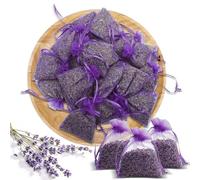 Paquete De 20 Bolsitas De Lavanda Seca 100% Natural para Cajones Y Armarios. Fragancia Intensa Y Aromas Frescos para El Hogar
