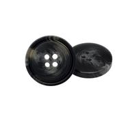 Paquete de 20 botones de resina vintage de 4 agujeros con fondo plano (15-31mm) - para trajes, abrigos & camisas