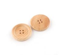 Paquete de 20 botones redondos de madera natural con 4 agujeros para costura, suministros de manualidades para ropa, proyectos de bricolaje, varios tamaños de 11,5 mm a 23 mm (12,5 mm)