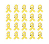 Paquete de 20 broches de cinta de aleación para eventos de caridad, accesorios ligeros de voluntariado, insignias de caridad de aleación, One Size, como se describe