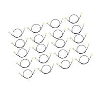 Paquete de 20 cables de clip en forma de horquilla, prueba de corriente, cables de alimentación de circuito de experimento, para enseñanza, demostración, accesorios de investigación científica