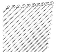 Paquete de 20 cadenas de joyería para hacer joyas, no se deslustran, cadenas de acero inoxidable con cierres de langosta para hacer joyas de bricolaje, 20 y 24 pulgadas, 2 mm