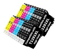 Paquete de 20 cartuchos de tinta T1295XL de repuesto para Epson T1291 T1292 T1293 T1294 T1295 compatibles con Stylus SX-435W SX-235W WF-3520 WF-3540 WF-7515 WF-7525 SX425 5W SX44 5W SX525WD BX305FW