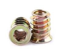 Paquete de 20 Casquillos Roscados, Tuerca de Accionamiento, Insertos para Tornillos con Hexágono Interior, Inserto Roscado, Tuerca de Accionamiento de Acero Al Carbono Galvanizado, Inserto(M6*15mm)