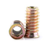 Paquete de 20 Casquillos Roscados, Tuerca de Accionamiento, Insertos para Tornillos con Hexágono Interior, Inserto Roscado, Tuerca de Accionamiento de Acero Al Carbono Galvanizado, Inserto(M8*25mm)