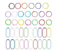 Paquete De 20 Cierres De Colores, 20 Piezas De Collares De Perlas De Colores, Anillos De Metal Para Libros, Anillos De Encuadernación De Metal, Anillos De Libros De Hojas Sueltas