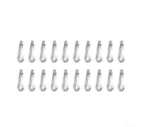 Paquete de 20 clips de acero inoxidable para abridor de puerta de garaje LiftMaster, soporte de visera solar, apto para artesano para organizador de coche Chamberlain, color plateado, 5,4 cm