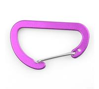 Paquete de 20 clips de aleación de aluminio de liberación rápida con mosquetones de bloqueo automático para senderismo, camping y uso diario práctico (morado)