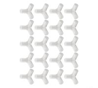 Paquete de 20 conectores en T para poste de tienda de campaña, juntas de plástico de 3 vías, 16 mm de diámetro interior para reparación de toldos de camping, soportes de plantas de jardín, marcos de