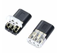 Paquete de 20 conectores rápidos entrelazados D3, sin soldadura ni pelacables, 3 hilos, 0,3-0,75 mm² Regleta de conexión