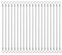 Paquete de 20 correas de seguridad de acero inoxidable, kit de cordón de seguridad recubierto cable compatible con Gopro Hero todas las ediciones dispositivos de la serie de cámaras de acción y otros