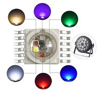 Paquete de 20 Cuentas RGBWA + UV 6IN1 de 15W, Chip y Bombilla de Lámpara para Luces de Escenario