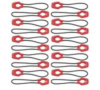 Paquete de 20 cuerdas de repuesto luminosas con cremallera, ideales para mochilas, tiendas de campaña y actividades al aire libre por la noche (rojo)