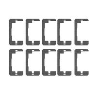 Paquete de 20 espaciadores de pared negros de ajuste empotrado para caja eléctrica, cuñas de nivelación para receptáculo de forma segura, interruptores de nivelación