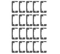 Paquete de 20 espaciadores de pared negros de ajuste empotrado para caja eléctrica, cuñas de nivelación para receptáculo de forma segura, interruptores de nivelación