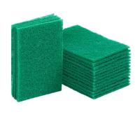 Paquete de 20 estropajos reutilizables para cocina, color verde, no rayan, abrasivos, para lavar platos, utensilios de cocina, platos, ollas, fregaderos de agua (5.8 x 10 x 0.25 pulgadas)