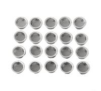 Paquete de 20 filtros de malla de metal de acero inoxidable, 16 x 12 mm, pantallas cóncavas para tubos de vidrio, accesorios de cachimba
