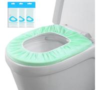 Paquete de 20 fundas desechables para asiento de inodoro, impermeables, no tejidas, fundas de asiento de inodoro desechables para viajes, fundas de asiento desechables para salidas, hotel, hospital,