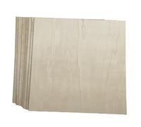 Paquete de 20 Hojas Cuadradas de Tilo, 30 x 30 x 0,2 cm, Hojas de Madera Sin Acabar, Tablero de Madera para Manualidades, Pintura, Grabado