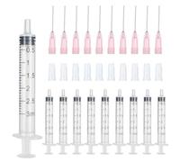 Paquete De 20 Jeringas De Plástico De 3 Ml Con Tapas , Jeringa Industriales Con Tapa Y Aguja , Jeringa De Plástico Selladas Individualmente, Para Medir Líquidos, Laboratorio Científico, Alimentación D