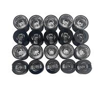 (Paquete de 20) Lente Acrílica Con Soporte Negro, LED de Enfoque Para Cuentas, Chip, Foco de Bombilla, 25 Grados Φ20 mm