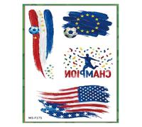 Paquete de 20 nuevos tatuajes temporales con temas de fútbol y calcomanías con caras de fanáticos de la Copa Mundial, perfectos for todo tipo de eventos deportivos y actividades de clubes.(WS-F175)