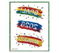 Paquete de 20 nuevos tatuajes temporales con temas de fútbol y calcomanías con caras de fanáticos de la Copa Mundial, perfectos for todo tipo de eventos deportivos y actividades de clubes.(WS-F176)