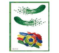 Paquete de 20 nuevos tatuajes temporales con temas de fútbol y calcomanías con caras de fanáticos de la Copa Mundial, perfectos for todo tipo de eventos deportivos y actividades de clubes.(WS-F172)