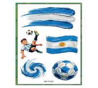 Paquete de 20 nuevos tatuajes temporales con temas de fútbol y calcomanías con caras de fanáticos de la Copa Mundial, perfectos for todo tipo de eventos deportivos y actividades de clubes.(WS-F180)