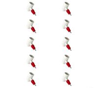 Paquete de 20 o 40 bebederos para pezones de aves de corral con conectores en T, sistema de riego automático para pollos, codornices, patos, pavos, accesorios de plástico para jardín (10 piezas)