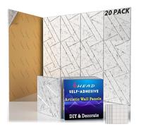 【Paquete de 20】 Paneles acústicos autoadhesivos (0.4 pulgadas de grosor | 0.9 libras/pies ³ de densidad media) - Azulejos de espuma insonorizada de 12 x 12 pulgadas para absorción de sonido en la