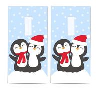 Paquete de 20 pañuelos individuales con diseño de pingüinos navideños. 2 paquetes de 10 pañuelos individuales impresos como regalo.